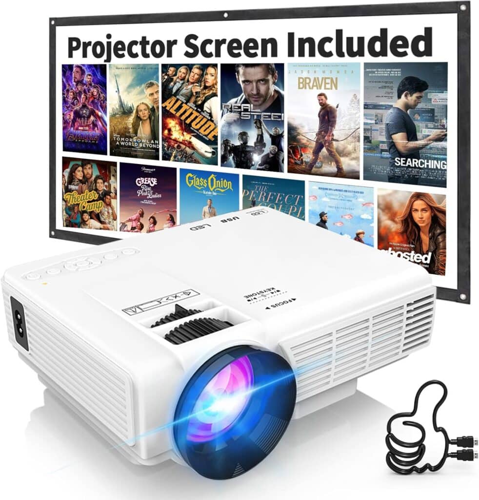 Mini Projector with Projector Screen, Full HD 1080P Portable Panseba Official Website