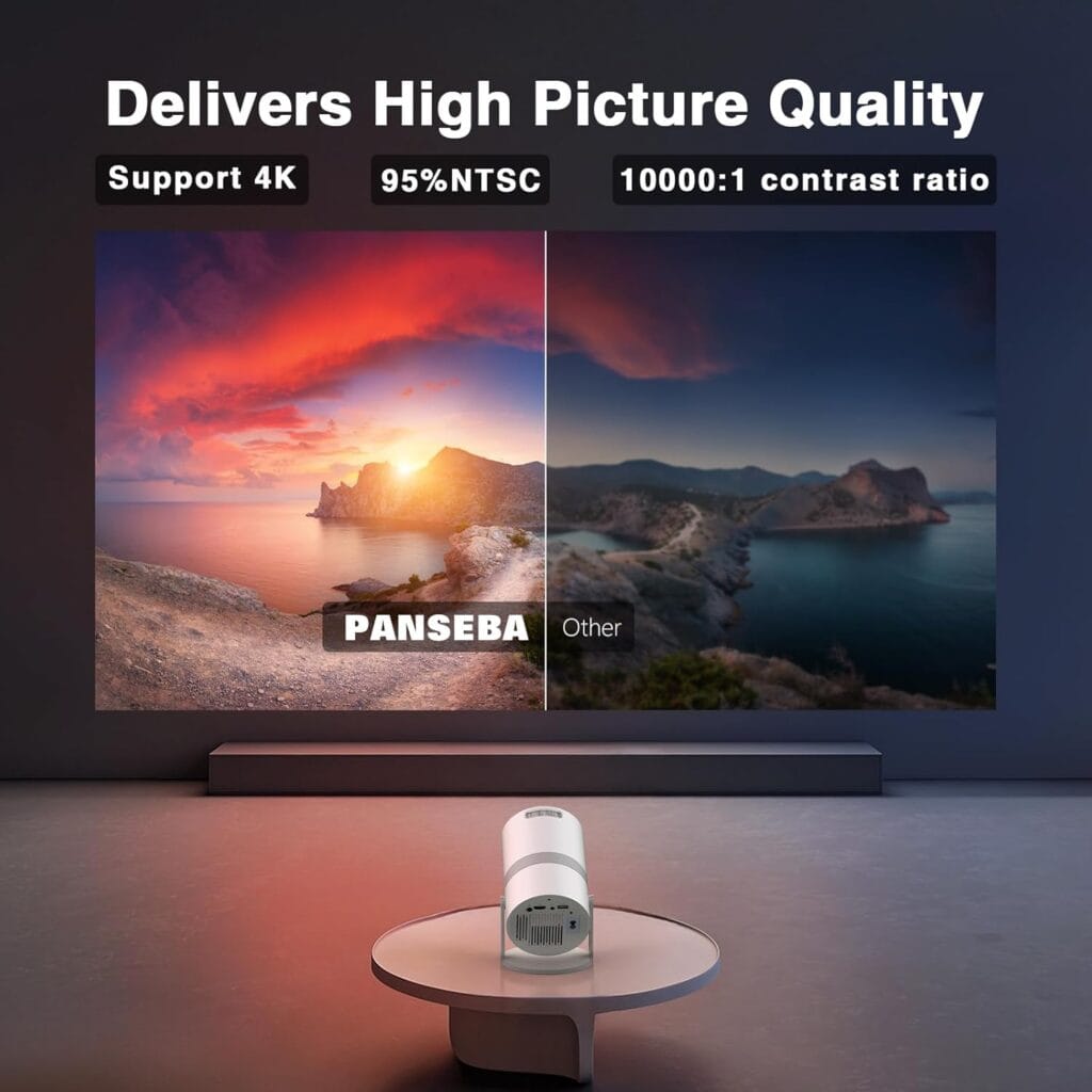 PANSEBA 270°Adjustable Smart Mini Projector 4