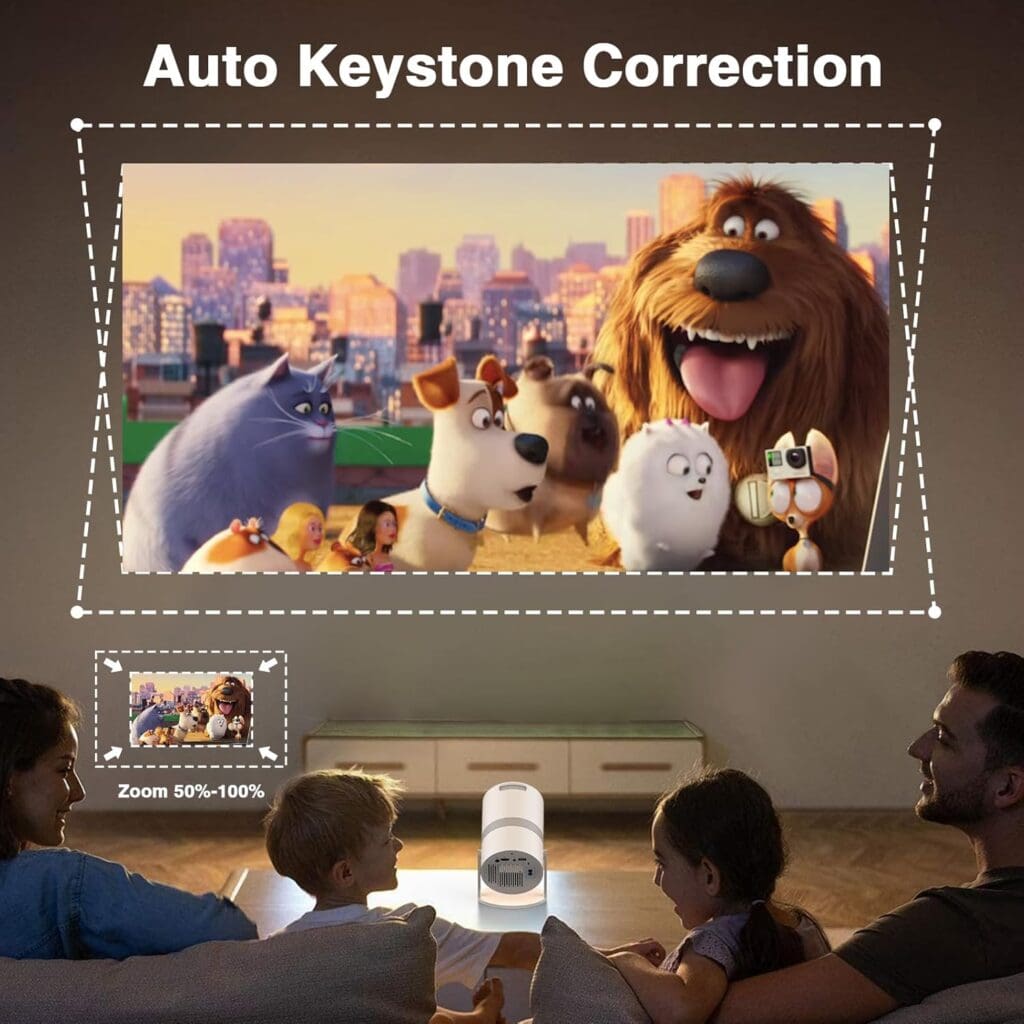 PANSEBA 270°Adjustable Smart Mini Projector 5