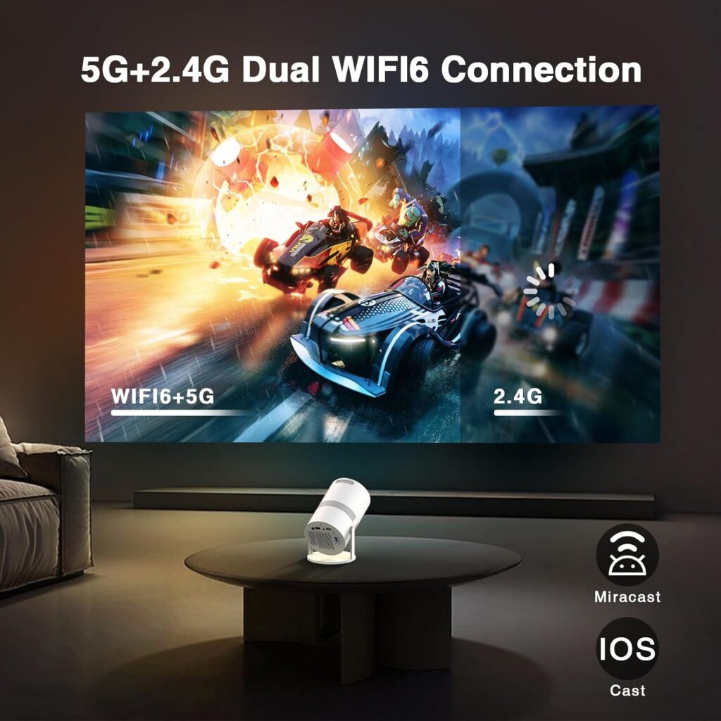 PANSEBA 270°Adjustable Smart Mini Projector 6